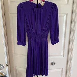 Kate Spade 3/4 Sleeve Zari Disco Purple Dress